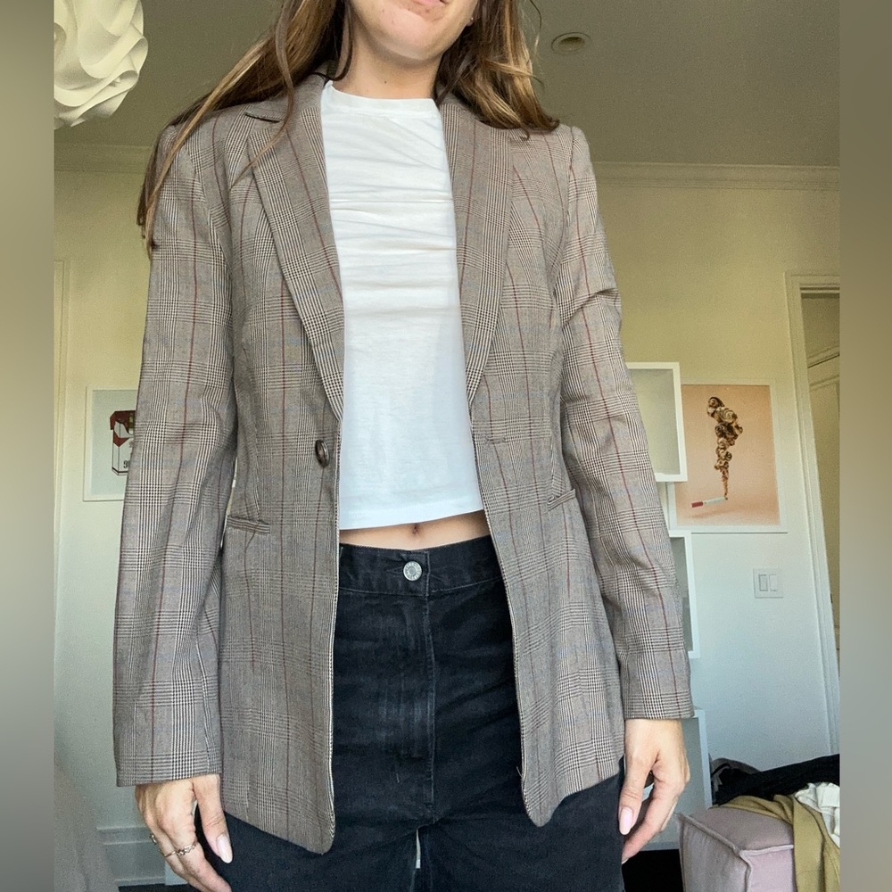 Frame plaid blazer